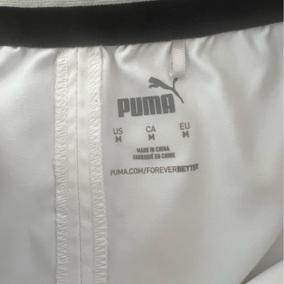 Puma White Women's Shorts with Black Waistband (Worn for Golf and Tennis) SZ:M - Picture 6 of 9